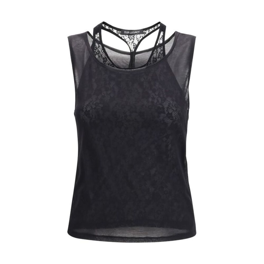 Our Legacy Black Cotton Tank Women's Tops